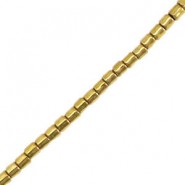 Hematite Perlen Tube 1.5mm Gold